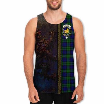 Campbell Tartan Family Crest Men's Tank Top Alba Gu Brath Be Brave Lion Ancient Style