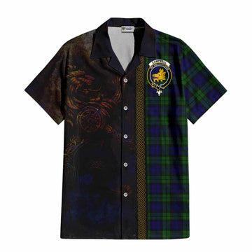 Campbell Tartan Family Crest Hawaiian Shirt Alba Gu Brath Be Brave Lion Ancient Style