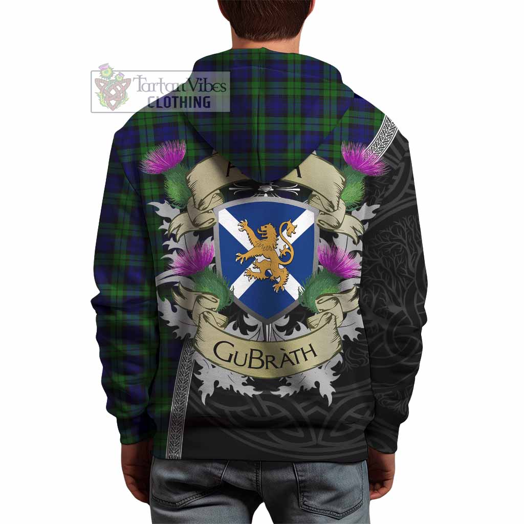 Tartan Vibes Clothing Campbell Tartan Family Crest Hoodie Lion Rampant Royal Thistle Shield Celtic Inspired