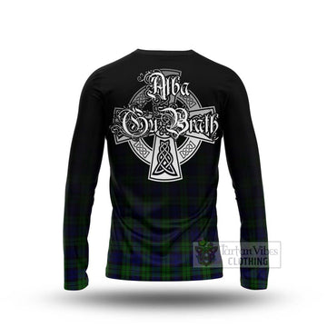Campbell Tartan Long Sleeve T-Shirt Featuring Alba Gu Brath Family Crest Celtic Inspired