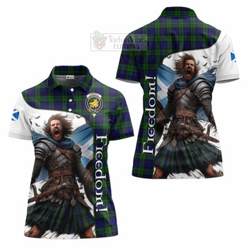 Tartan Vibes Clothing Campbell Crest Tartan Women's Polo Shirt Inspired by the Freedom of Scottish Warrior