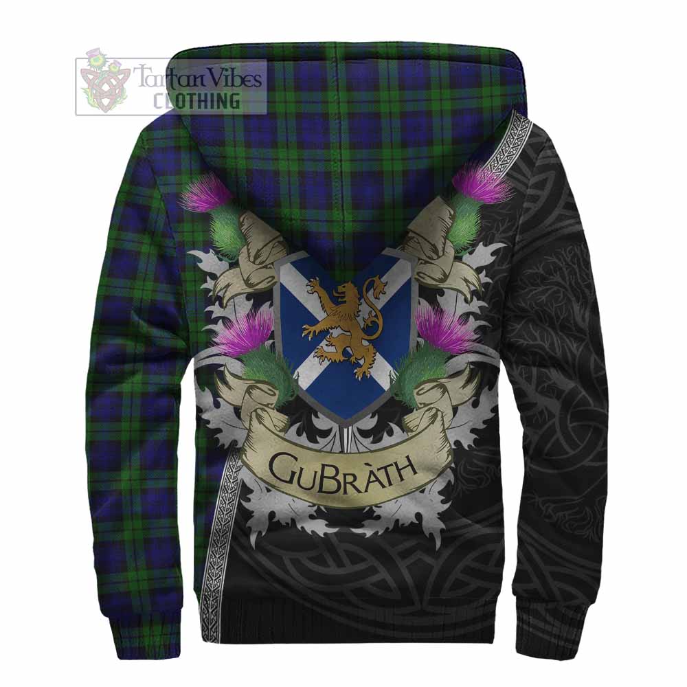 Tartan Vibes Clothing Campbell Tartan Family Crest Sherpa Hoodie Lion Rampant Royal Thistle Shield Celtic Inspired