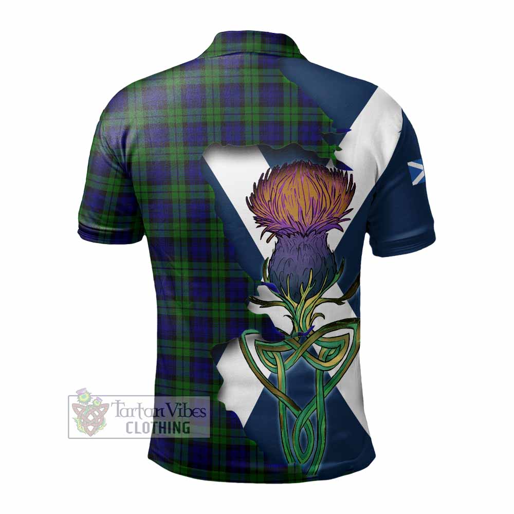 Tartan Vibes Clothing Campbell Tartan Family Crest Polo Shirt Scottish Thistle Celtic Inspired