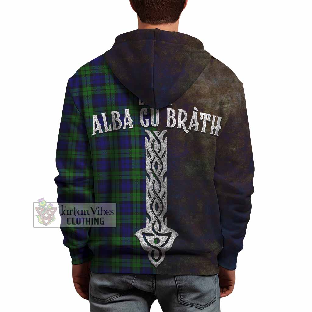 Tartan Vibes Clothing Campbell Tartan Family Crest Hoodie Alba Gu Brath Be Brave Lion Ancient Style