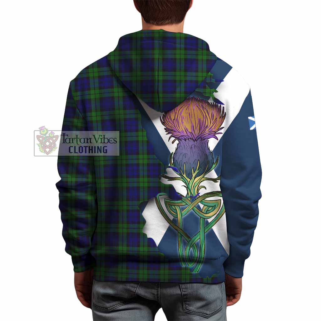 Tartan Vibes Clothing Campbell Tartan Family Crest Hoodie Scottish Thistle Celtic Inspired