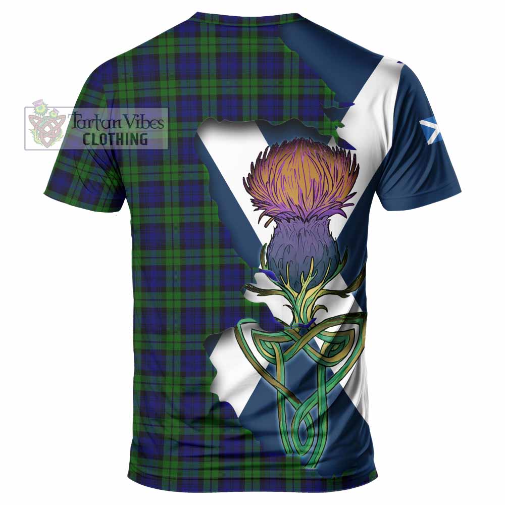 Tartan Vibes Clothing Campbell Tartan Family Crest T-Shirt Scottish Thistle Celtic Inspired