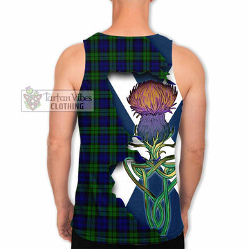 Campbell Tartan Family Crest Men's Tank Top Scottish Thistle Celtic Inspired