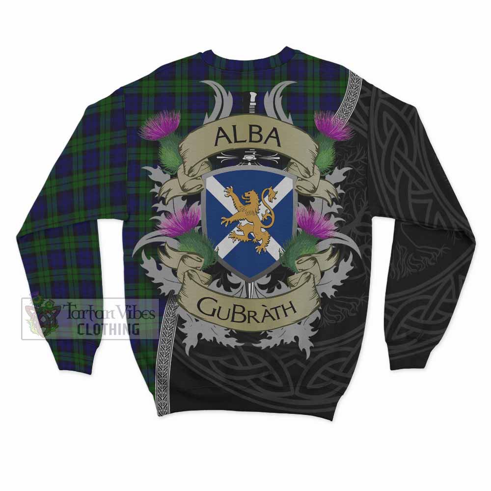 Tartan Vibes Clothing Campbell Tartan Family Crest Sweatshirt Lion Rampant Royal Thistle Shield Celtic Inspired