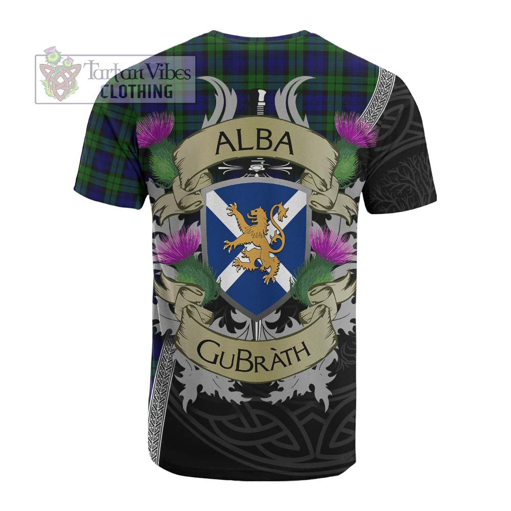 Tartan Vibes Clothing Campbell Tartan Family Crest Cotton T-shirt Lion Rampant Royal Thistle Shield Celtic Inspired