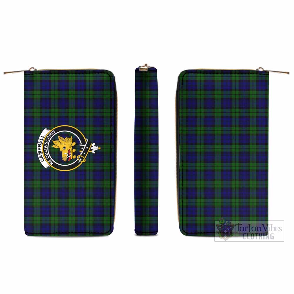 Tartan Vibes Clothing Campbell Tartan Women's Leather Wallet with Family Crest