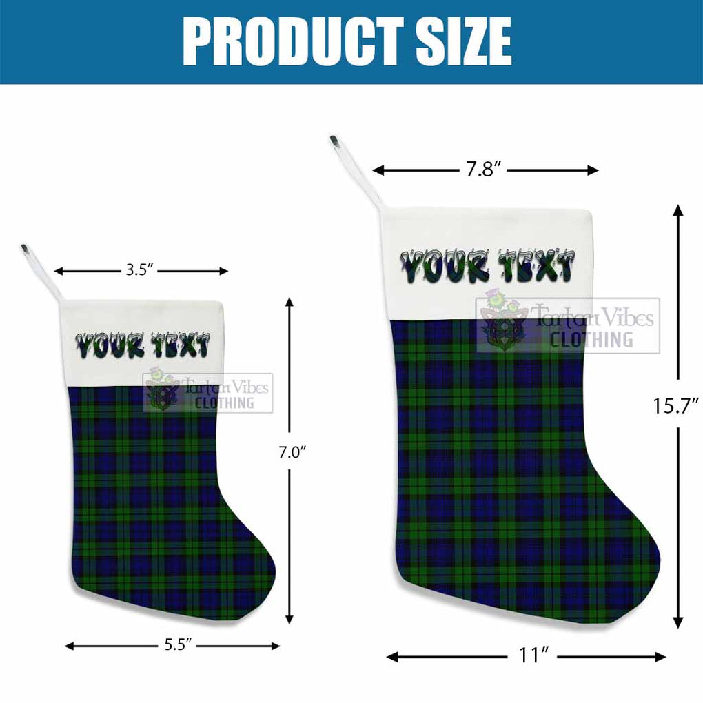 Tartan Vibes Clothing Campbell Tartan Christmas Stocking with Personalized Text