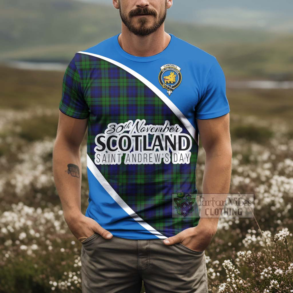 Tartan Vibes Clothing Campbell Family Crest Tartan T-Shirt Celebrate Saint Andrew's Day in Style