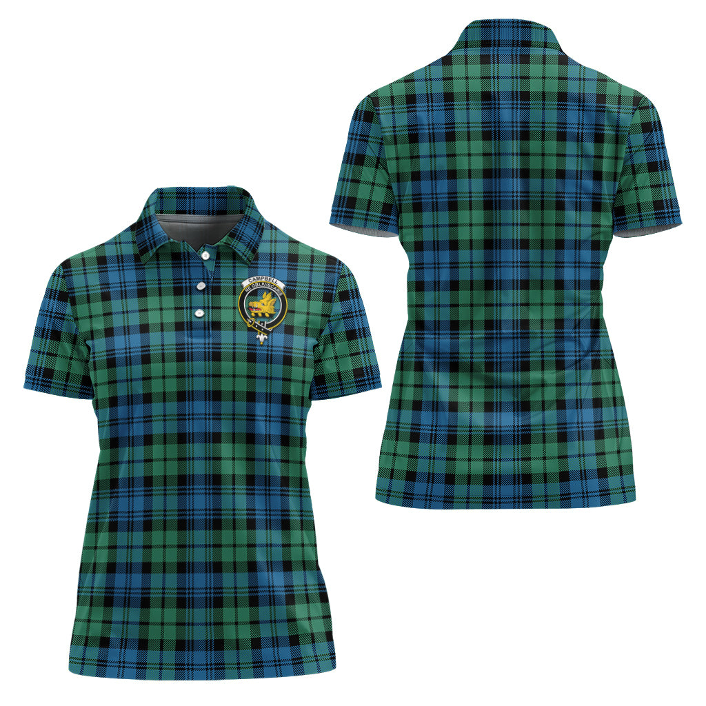 campbell-ancient-01-tartan-polo-shirt-with-family-crest-for-women