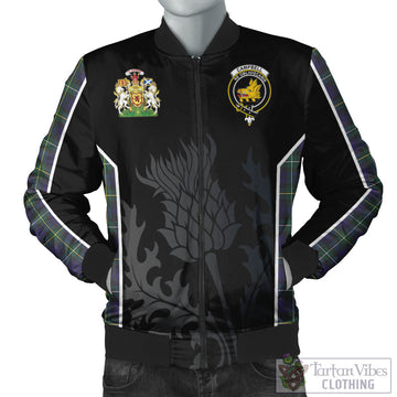 Campbell Argyll Modern Tartan Bomber Jacket with Family Crest and Scottish Thistle Vibes Sport Style