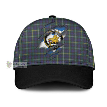Campbell Argyll Modern Tartan Classic Cap with Family Crest In Me Style