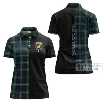 Tartan Vibes Clothing Campbell Argyll Modern #2 Tartan Women's Polo Shirt with Family Crest and Half Of Me Style