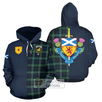 Campbell Argyll Modern #2 Tartan Hoodie Alba with Scottish Lion Royal Arm Half Style