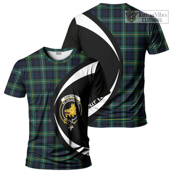 Tartan Vibes Clothing Campbell Argyll Modern #2 Tartan T-Shirt with Family Crest Circle Style