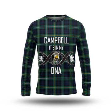 Campbell Argyll Modern #2 Tartan Long Sleeve T-Shirt with Family Crest DNA In Me Style