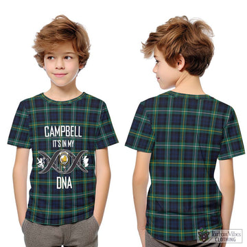 Campbell Argyll Modern #2 Tartan Kid T-Shirt with Family Crest DNA In Me Style