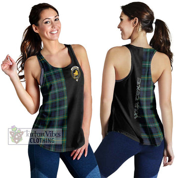 Tartan Vibes Clothing Campbell Argyll Modern #2 Tartan Women's Racerback Tanks with Family Crest and Half Of Me Style