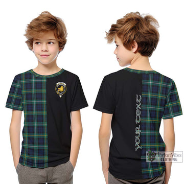 Campbell Argyll Modern #2 Tartan Kid T-Shirt with Family Crest and Half Of Me Style