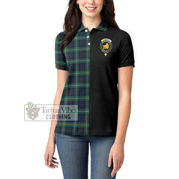 Tartan Vibes Clothing Campbell Argyll Modern #2 Tartan Women's Polo Shirt with Family Crest and Half Of Me Style