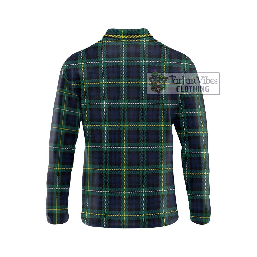 Tartan Vibes Clothing Campbell Argyll Modern #2 Tartan Long Sleeve Polo Shirt with Family Crest DNA In Me Style