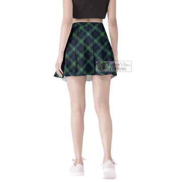 Campbell Argyll Modern #2 Tartan Women's Plated Mini Skirt Cross Style