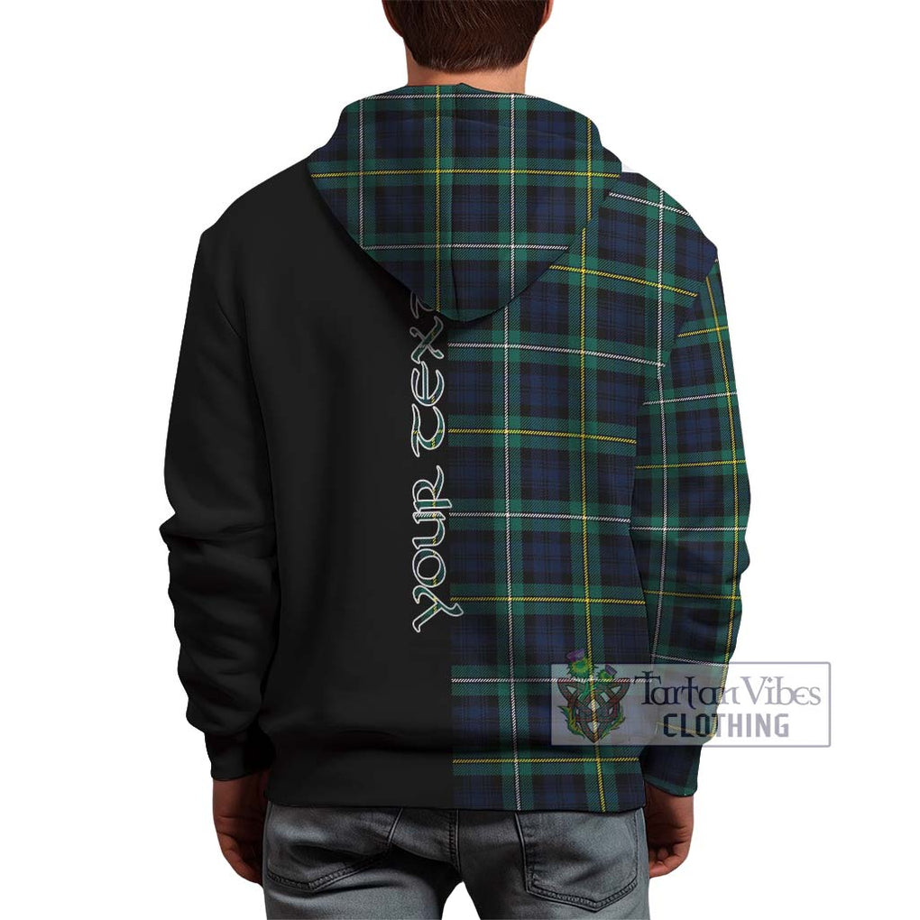Tartan Vibes Clothing Campbell Argyll Modern #2 Tartan Hoodie with Family Crest and Half Of Me Style