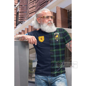 Campbell Argyll Modern #2 Tartan Cotton T-shirt Alba with Scottish Lion Royal Arm Half Style