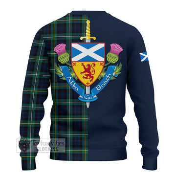 Campbell Argyll Modern #2 Tartan Ugly Sweater Alba with Scottish Lion Royal Arm Half Style