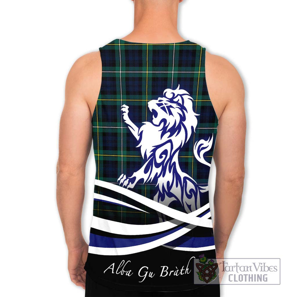 Tartan Vibes Clothing Campbell Argyll Modern #2 Tartan Men's Tank Top with Alba Gu Brath Regal Lion Emblem