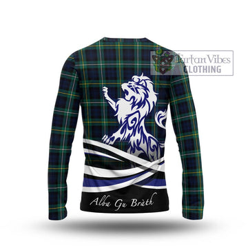 Tartan Vibes Clothing Campbell Argyll Modern #2 Tartan Long Sleeve T-Shirt with Alba Gu Brath Regal Lion Emblem