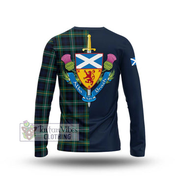 Tartan Vibes Clothing Campbell Argyll Modern #2 Tartan Long Sleeve T-Shirt with Scottish Lion Royal Arm Half Style
