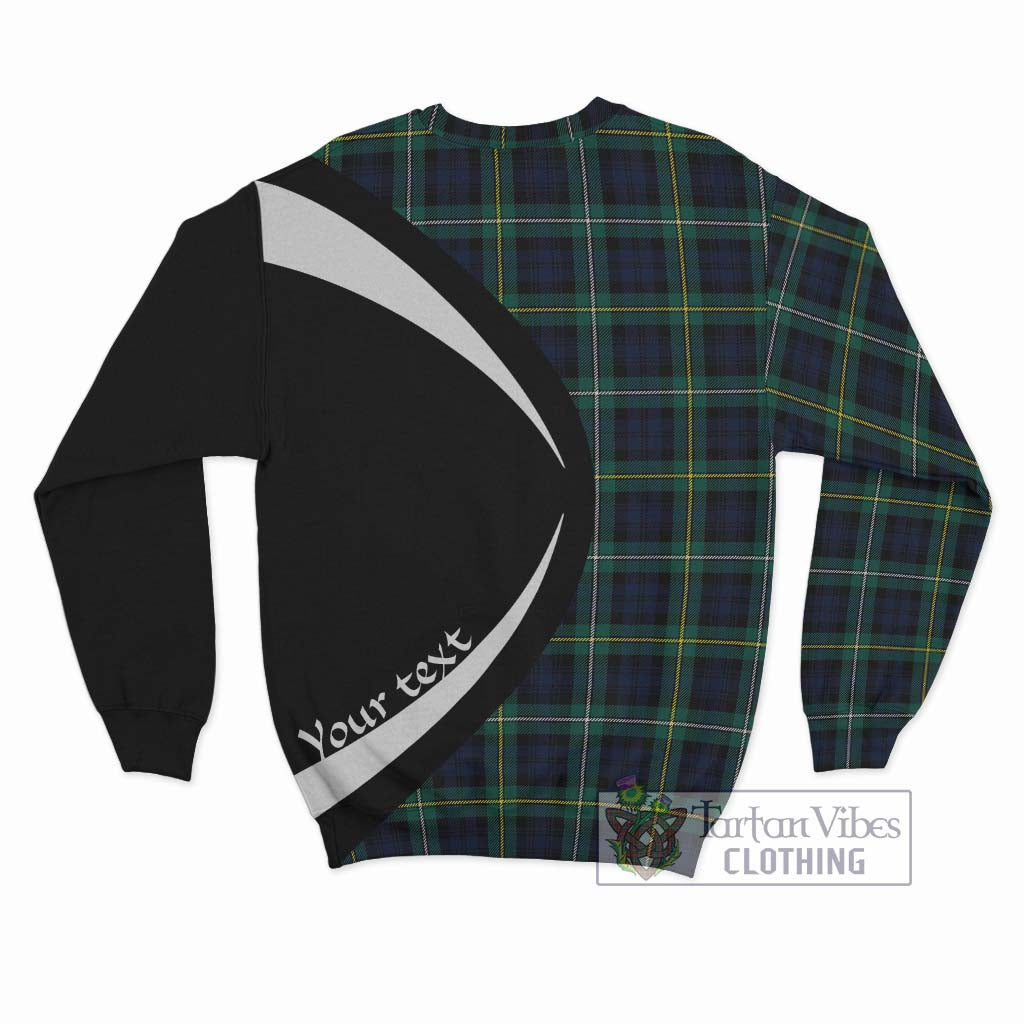 Tartan Vibes Clothing Campbell Argyll Modern #2 Tartan Sweatshirt with Family Crest Circle Style