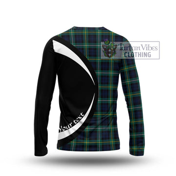 Campbell Argyll Modern #2 Tartan Long Sleeve T-Shirt with Family Crest Circle Style