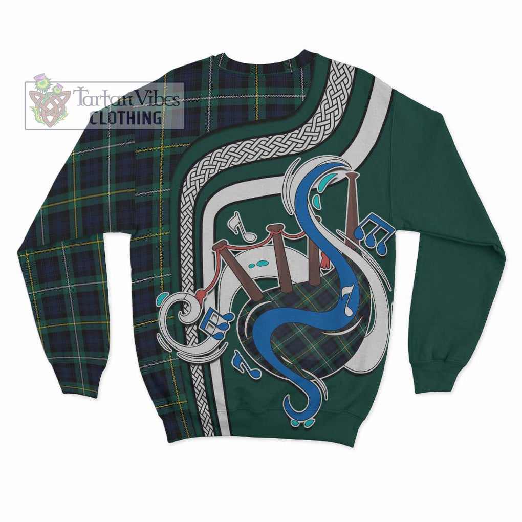 Tartan Vibes Clothing Campbell Argyll Modern #2 Tartan Sweatshirt with Epic Bagpipe Style