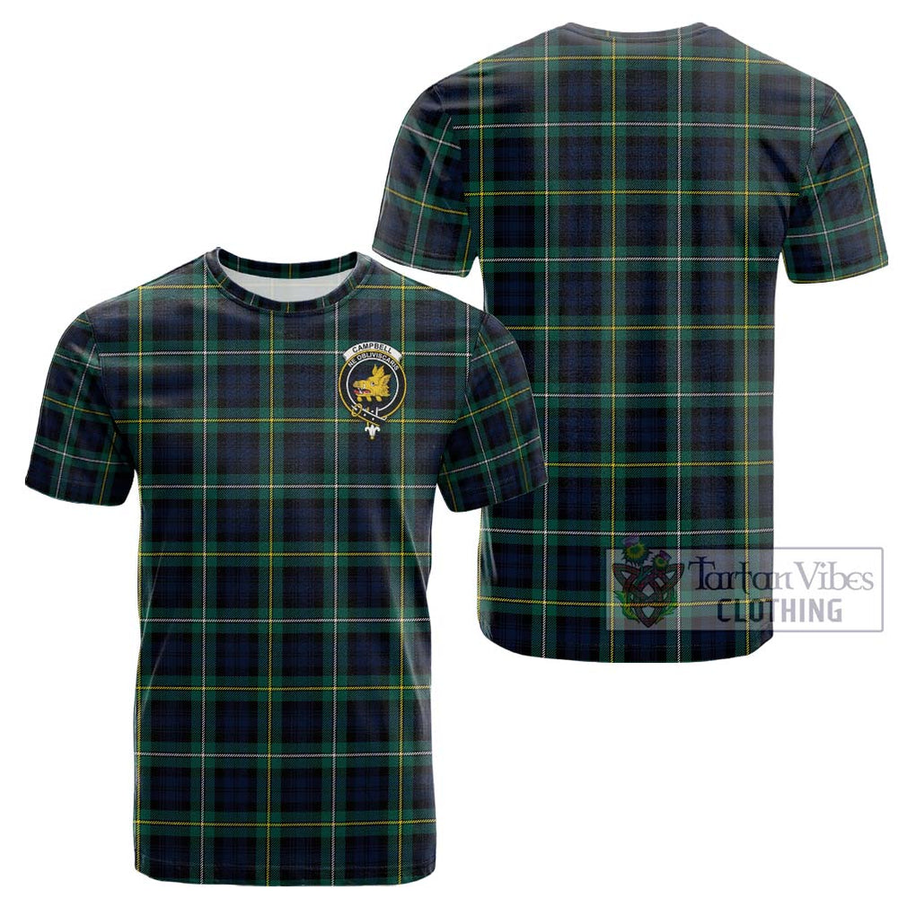Tartan Vibes Clothing Campbell Argyll Modern #2 Tartan Cotton T-Shirt with Family Crest