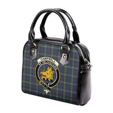 Campbell Argyll Modern Tartan Shoulder Handbags with Family Crest