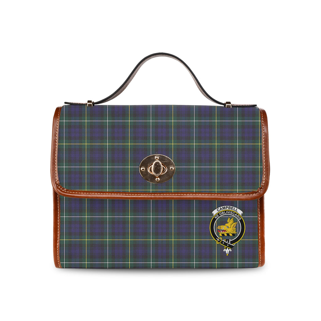 campbell-argyll-modern-tartan-leather-strap-waterproof-canvas-bag-with-family-crest