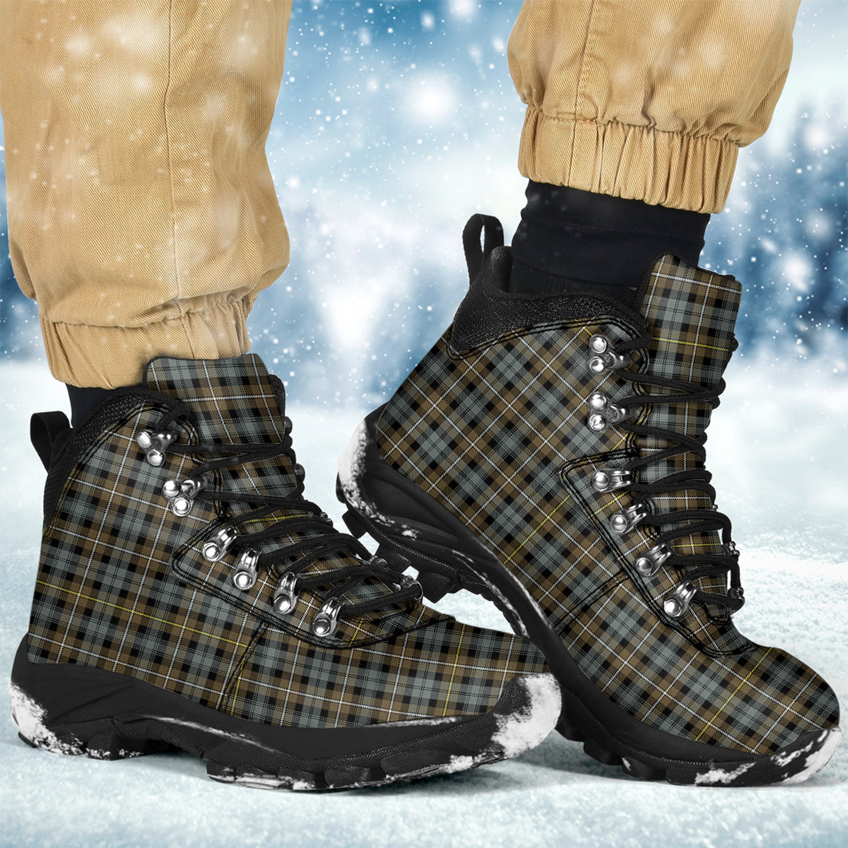 Campbell Argyll Weathered Tartan Alpine Boots - Tartanvibesclothing