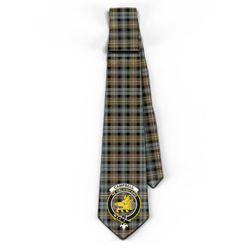 Campbell Argyll Weathered Tartan Classic Necktie with Family Crest