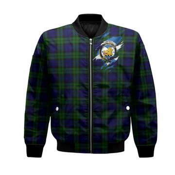 Campbell Clan Crest In Me Tartan Bomber Jacket Scotland Flag Style
