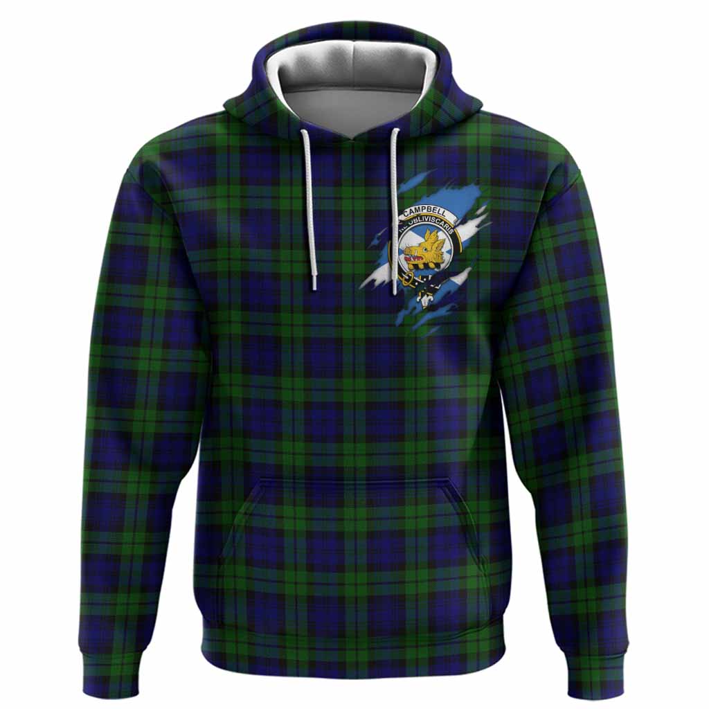 Campbell Clan Crest In Me Tartan Hoodie Scotland Flag Style