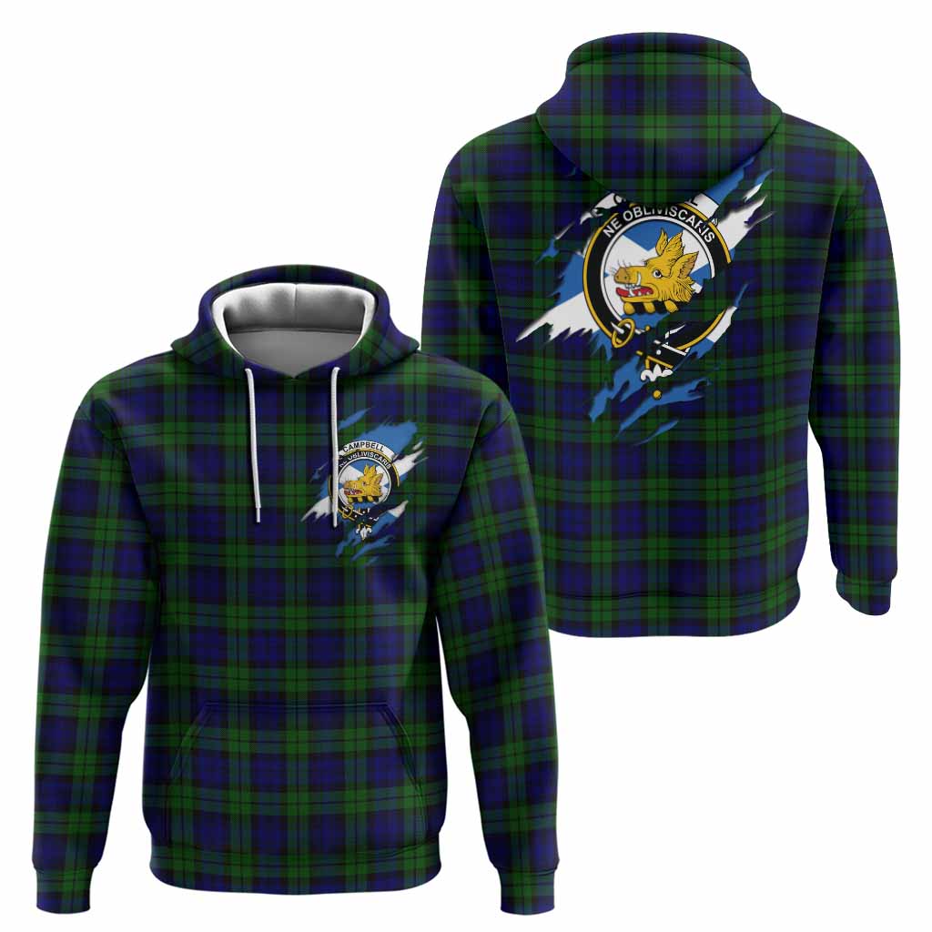 Campbell Clan Crest In Me Tartan Hoodie Scotland Flag Style