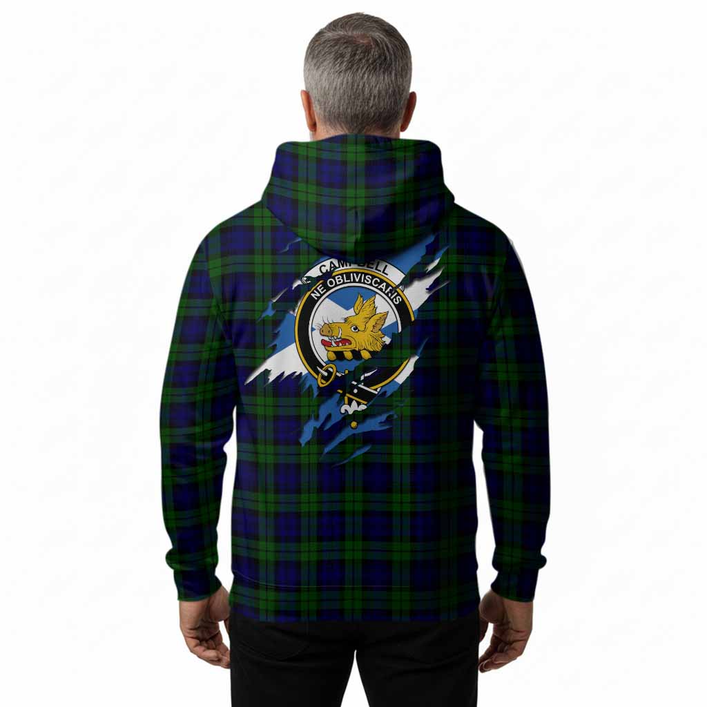 Campbell Clan Crest In Me Tartan Hoodie Scotland Flag Style
