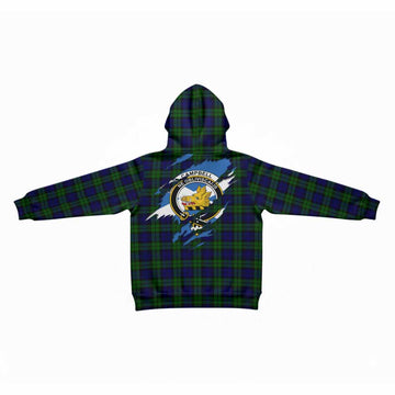 Campbell Clan Crest In Me Tartan Kid Hoodie Scotland Flag Style