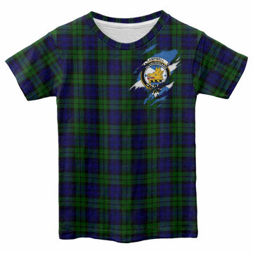Campbell Clan Crest In Me Tartan Kid T-shirt Scotland Flag Style