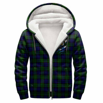 Campbell Clan Crest In Me Tartan Sherpa Hoodie Scotland Flag Style